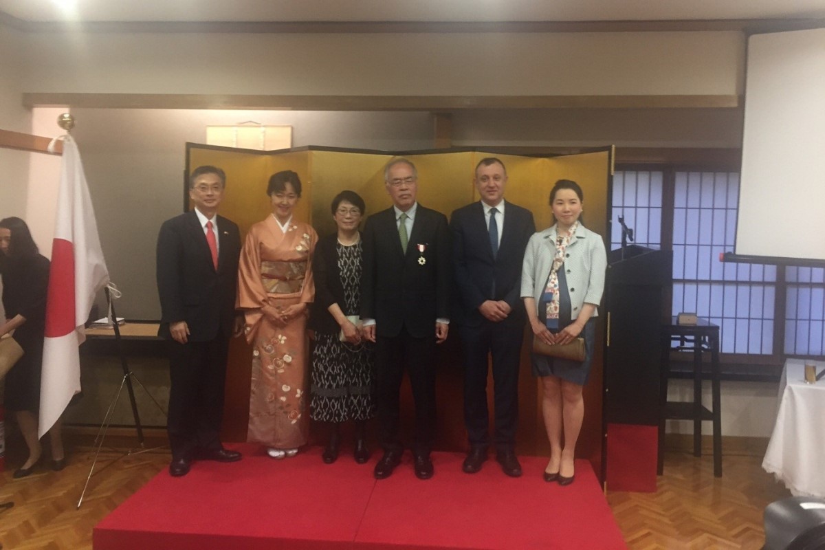 日本大使館叙勲伝達式への出席